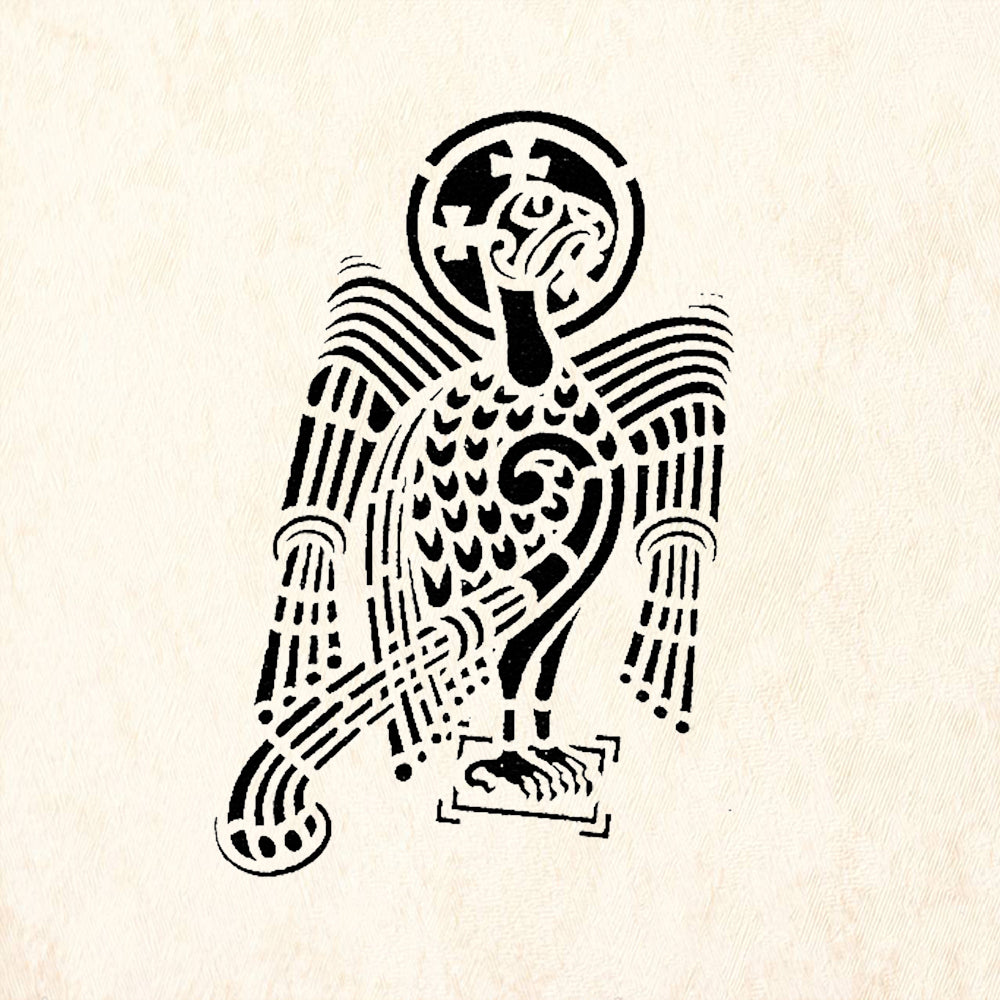 StampaFe Celtic Eagle Knotwork Bird Rubber Art Stamp