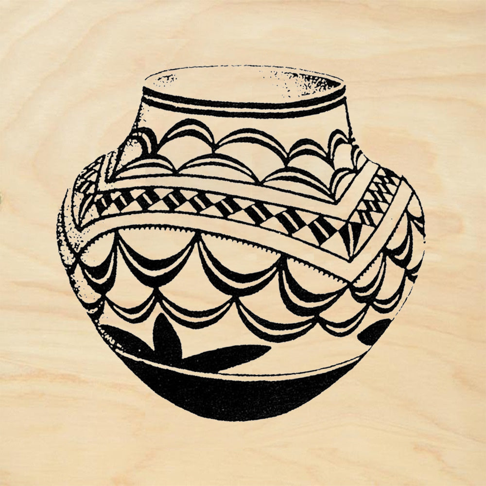 StampaFe Black Bottom Pot Decorative Pottery Rubber Art Stamp