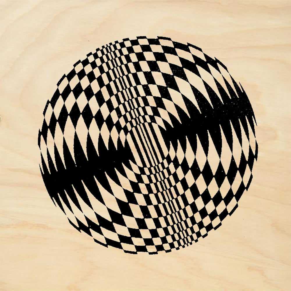 StampaFe Optical Illusion Sphere Diamond Pattern Rubber Art Stamp