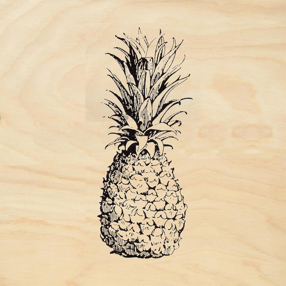StampaFe Pineapple Detailed Fruit Rubber Art Stamp