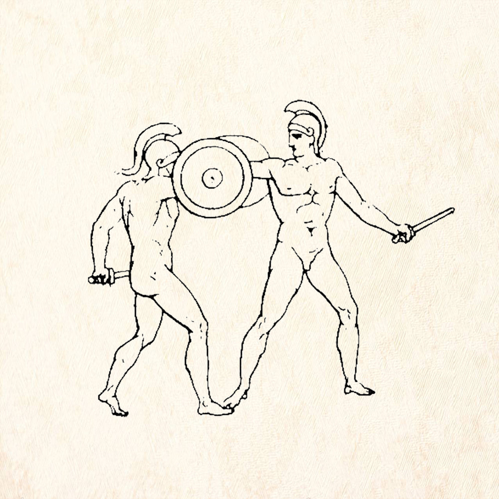 StampaFe Gladiators Classical Warriors Combat Rubber Art Stamp