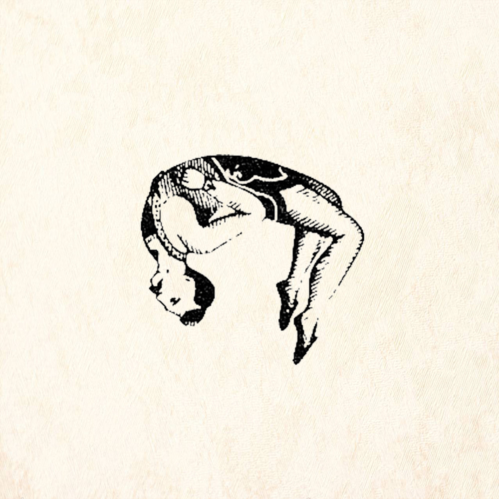 StampaFe Backflip Acrobat Tumbling Figure Rubber Art Stamp