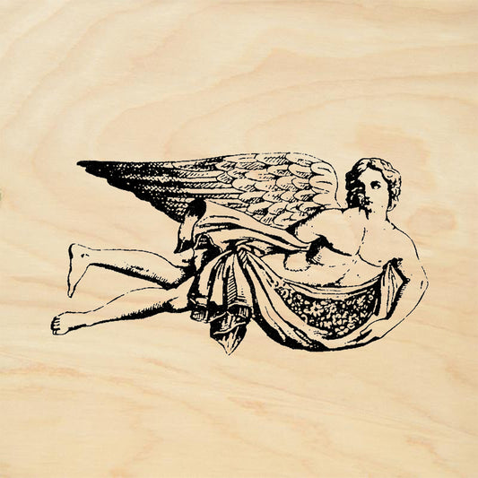 StampaFe Draped Angel Flying Putto Cherub Classical Rubber Art Stamp