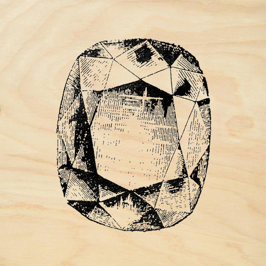 StampaFe Jewel Great Big Large Oval Faceted Gemstone Rubber Art Stamp