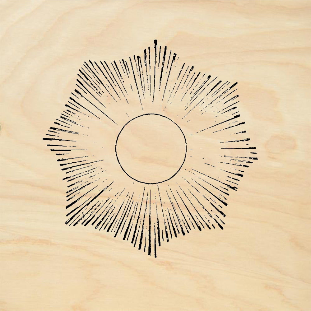StampaFe Nimbus Sun Radiating Celestial Halo Rubber Art Stamp