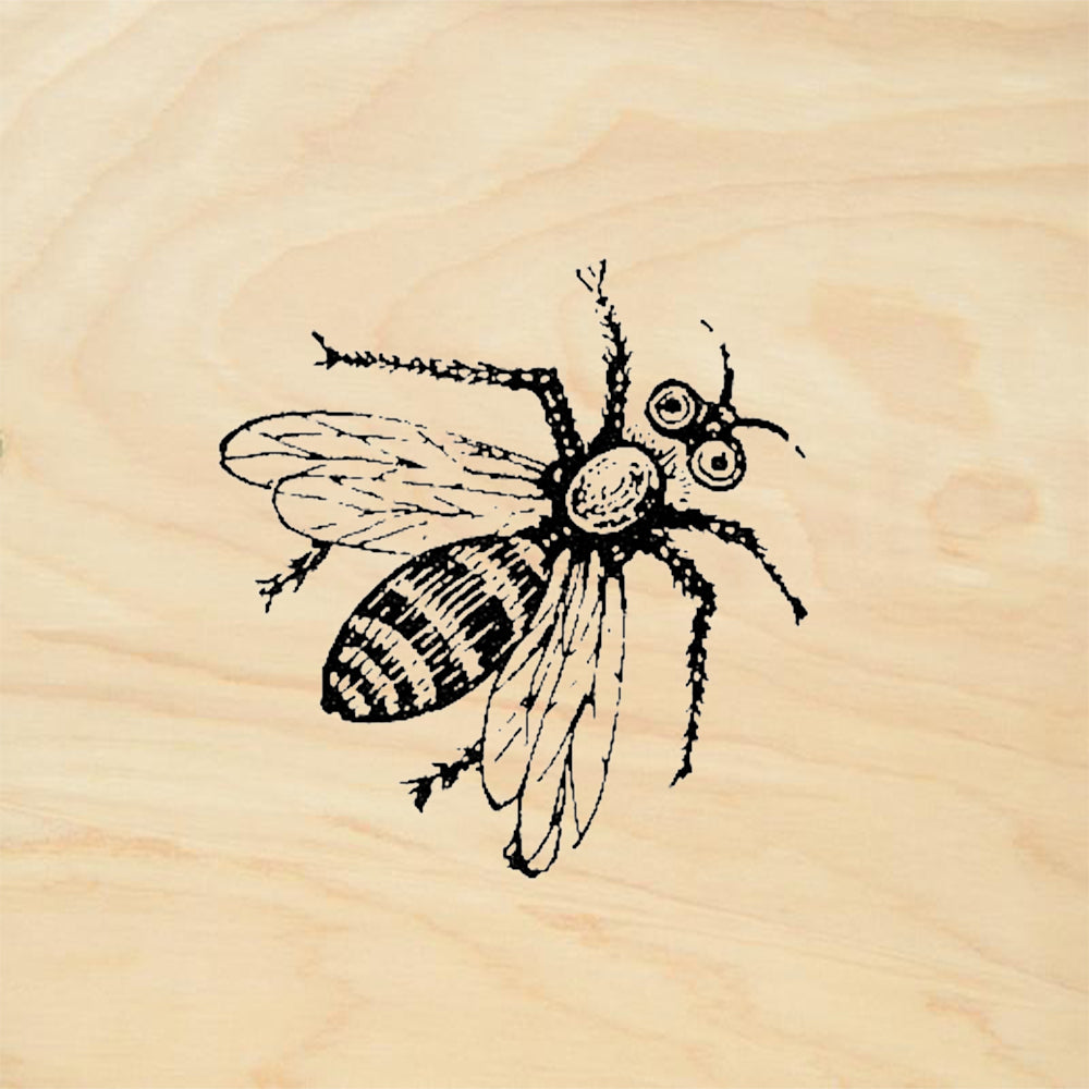 StampaFe Honeybee Botanical Insect Rubber Art Stamp