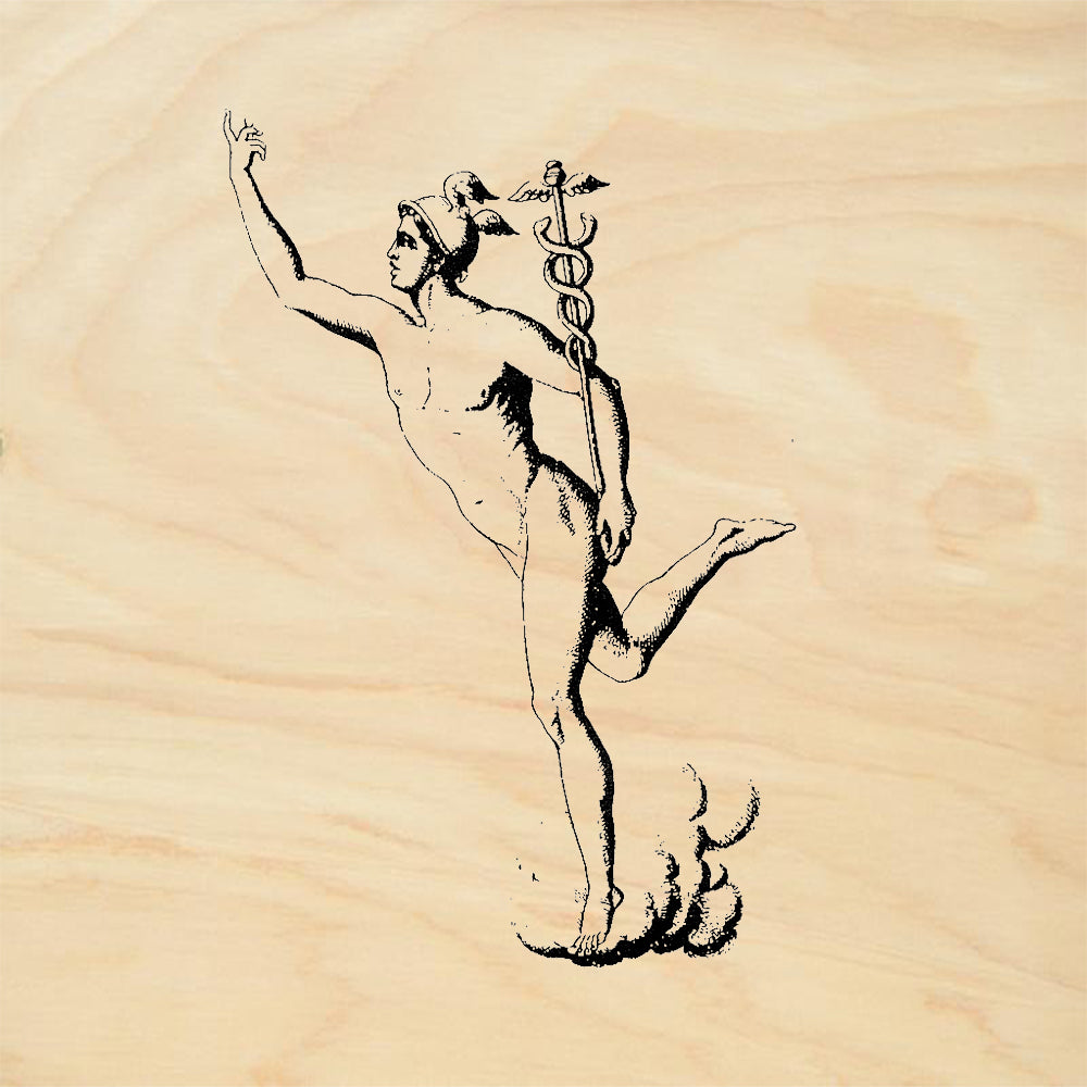 StampaFe Mercury Hermes Classical Deity Caduceus Rubber Art Stamp