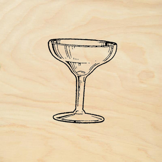StampaFe Champagne Glass Coupe Glass Celebration Rubber Art Stamp