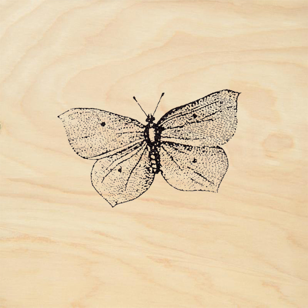 StampaFe Butterfly Plain Natural Insect Rubber Art Stamp