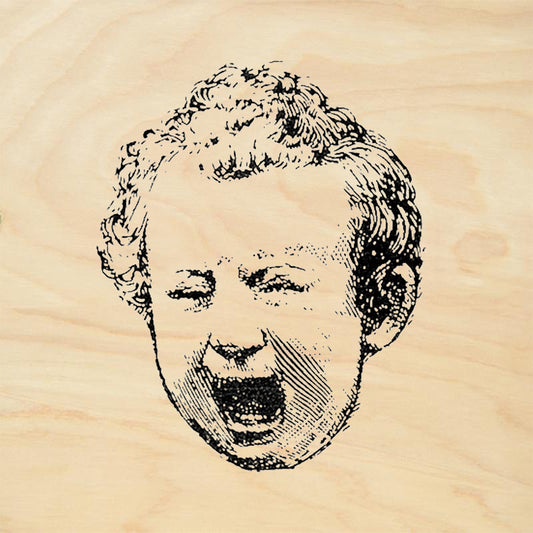 StampaFe Wahh Crying Baby Wailing Baby Face Humor Rubber Art Stamp