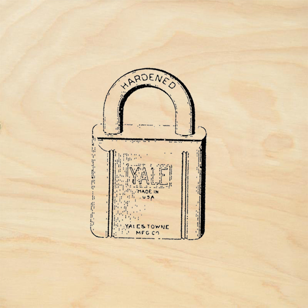 StampaFe Vintage Yale Padlock Security Lock Rubber Art Stamp