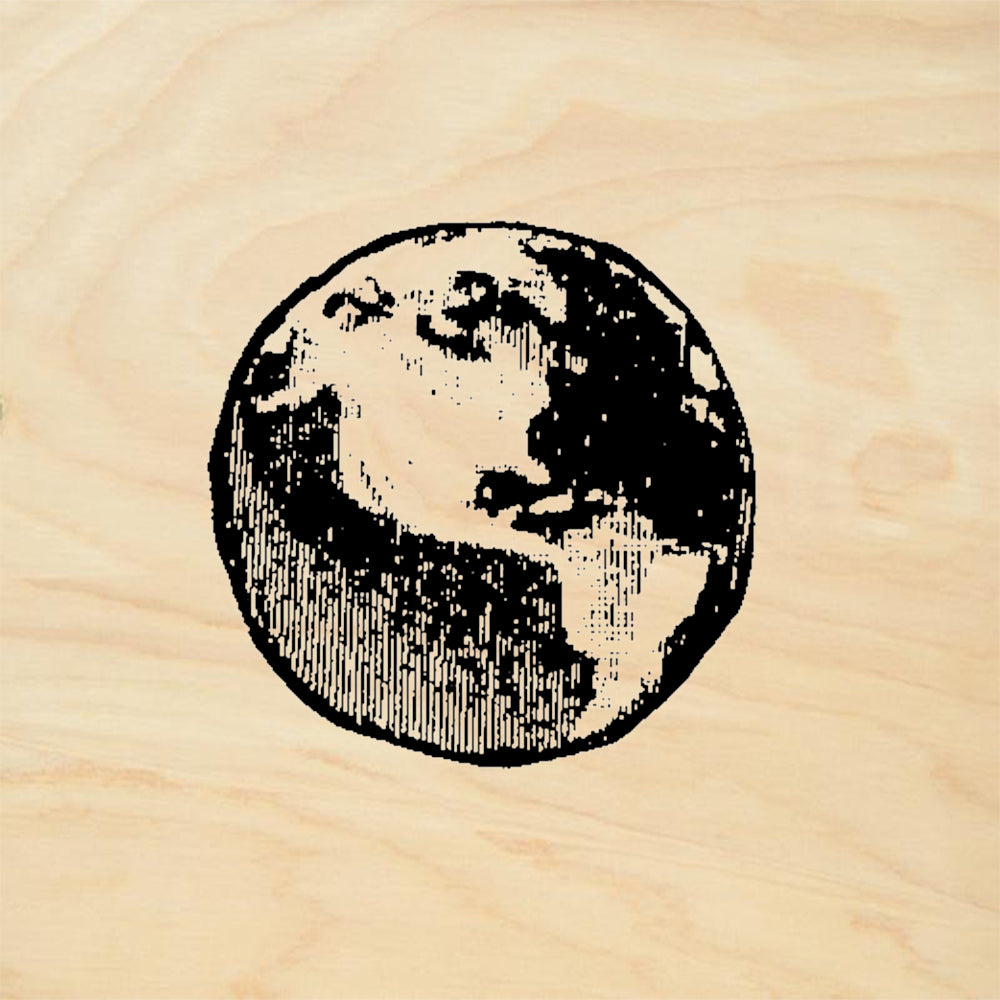 StampaFe Earth Globe World Map Rubber Art Stamp