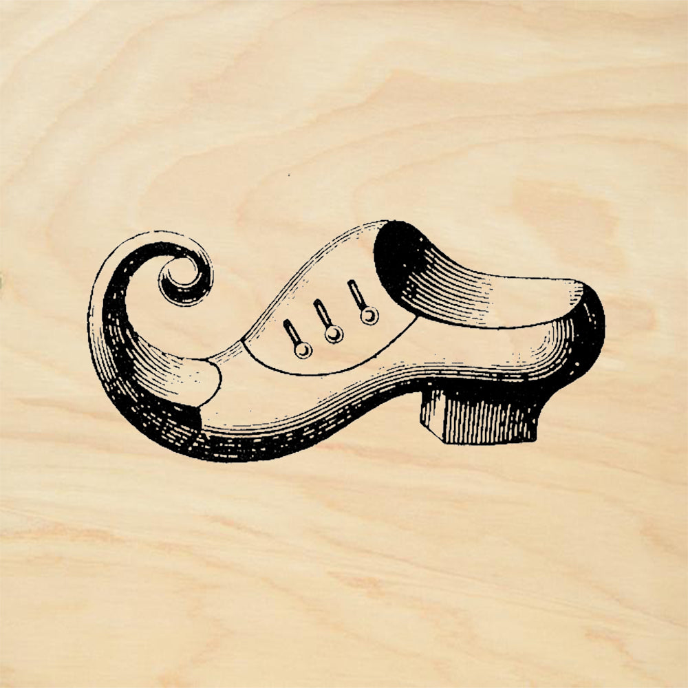 StampaFe Curled Toe Shoe Rubber Art Stamp