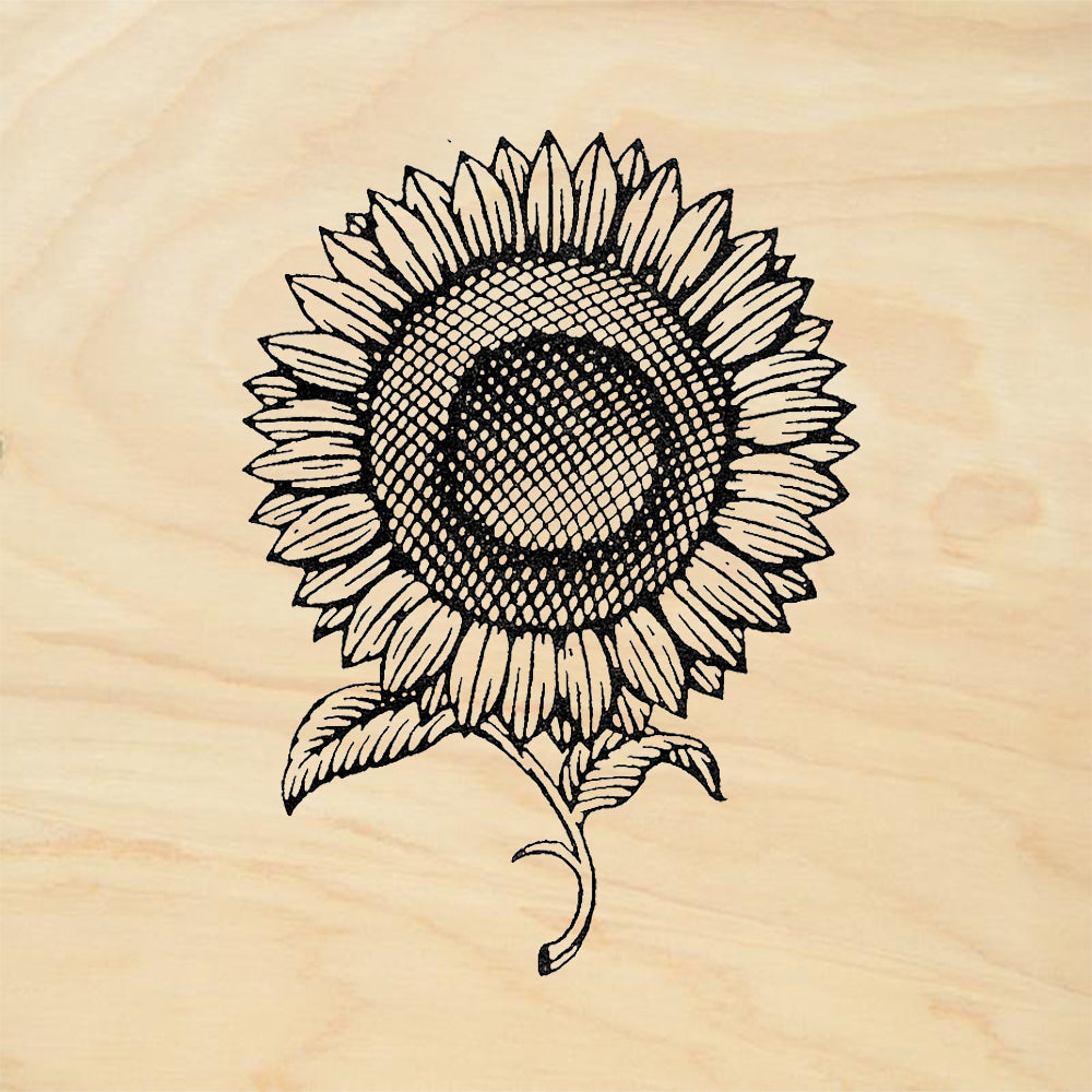 StampaFe Sunflower Rubber Stamp