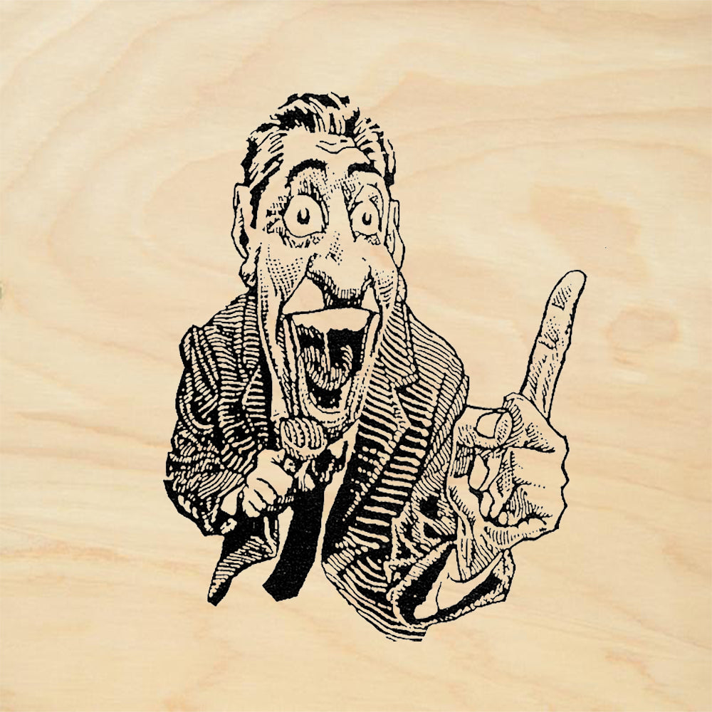 StampaFe Do You Get My Point Man with Microphone Pointing Finger Rubber Art Stamp