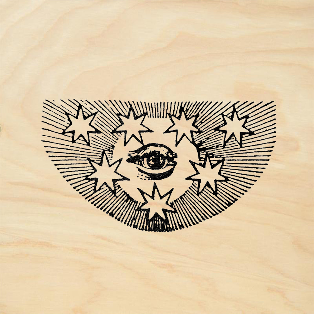StampaFe Eye Star Nimbus Celestial Stars Radiating Rubber Art Stamp