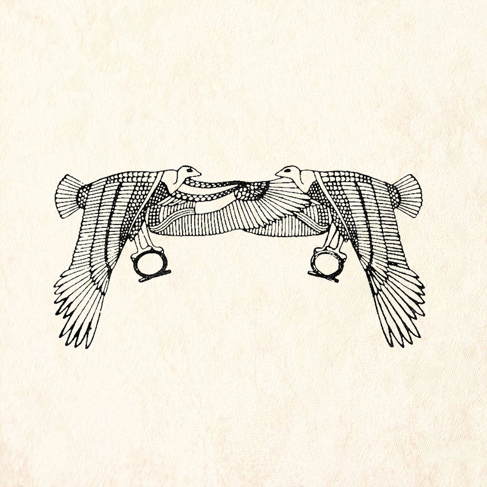 StampaFe Pharaonic Vulture Crest Egyptian Winged Rubber Art Stamp