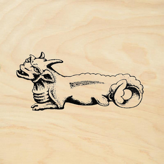 StampaFe Reclining Gargoyle Rubber Art Stamp