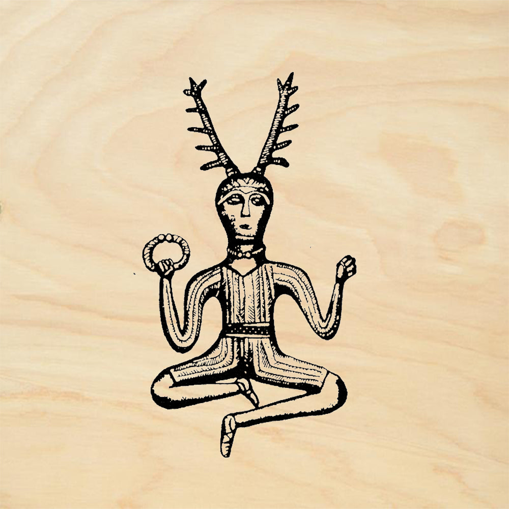 StampaFe Cernunos Celtic Antlered God Rubber Art Stamp