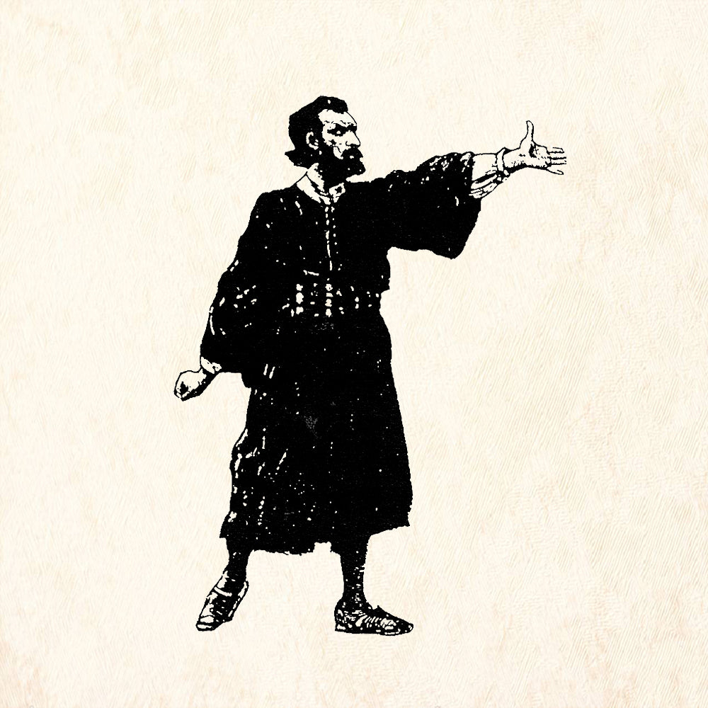 StampaFe To Be Hamlet Shakespeare Figure Rubber Art Stamp
