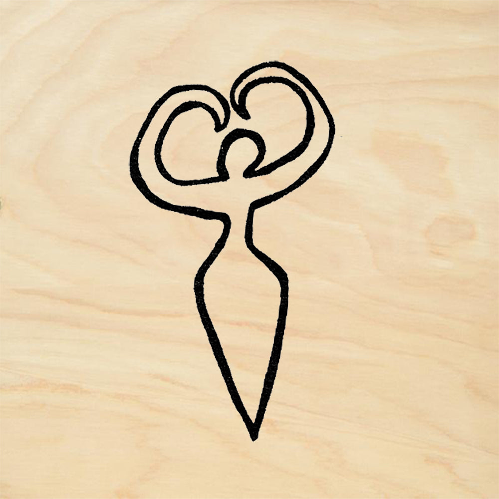 StampaFe Whirling Goddess Outline Dancing Figure Rubber Art Stamp