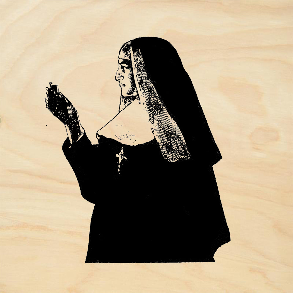 StampaFe No Nunsense Nun in Habit Facing Left Rubber Art Stamp