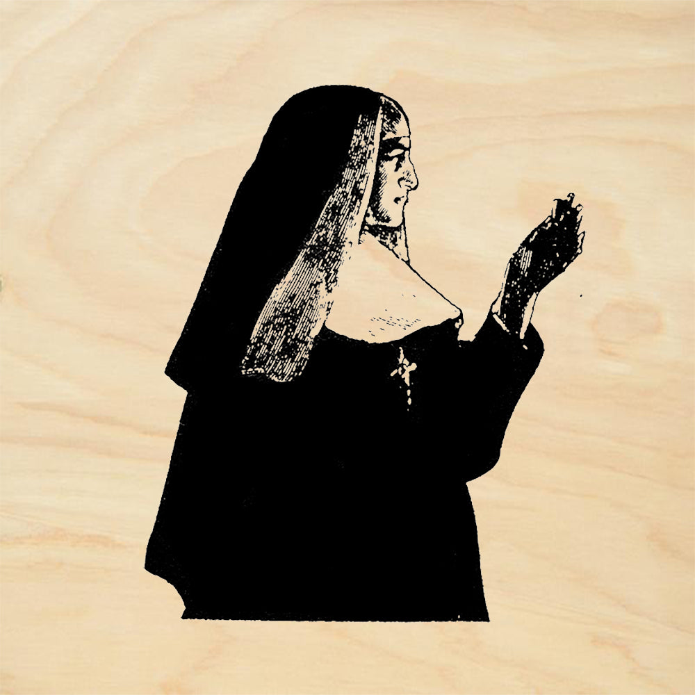 StampaFe No Nunsense Nun in Habit Facing Right Rubber Art Stamp
