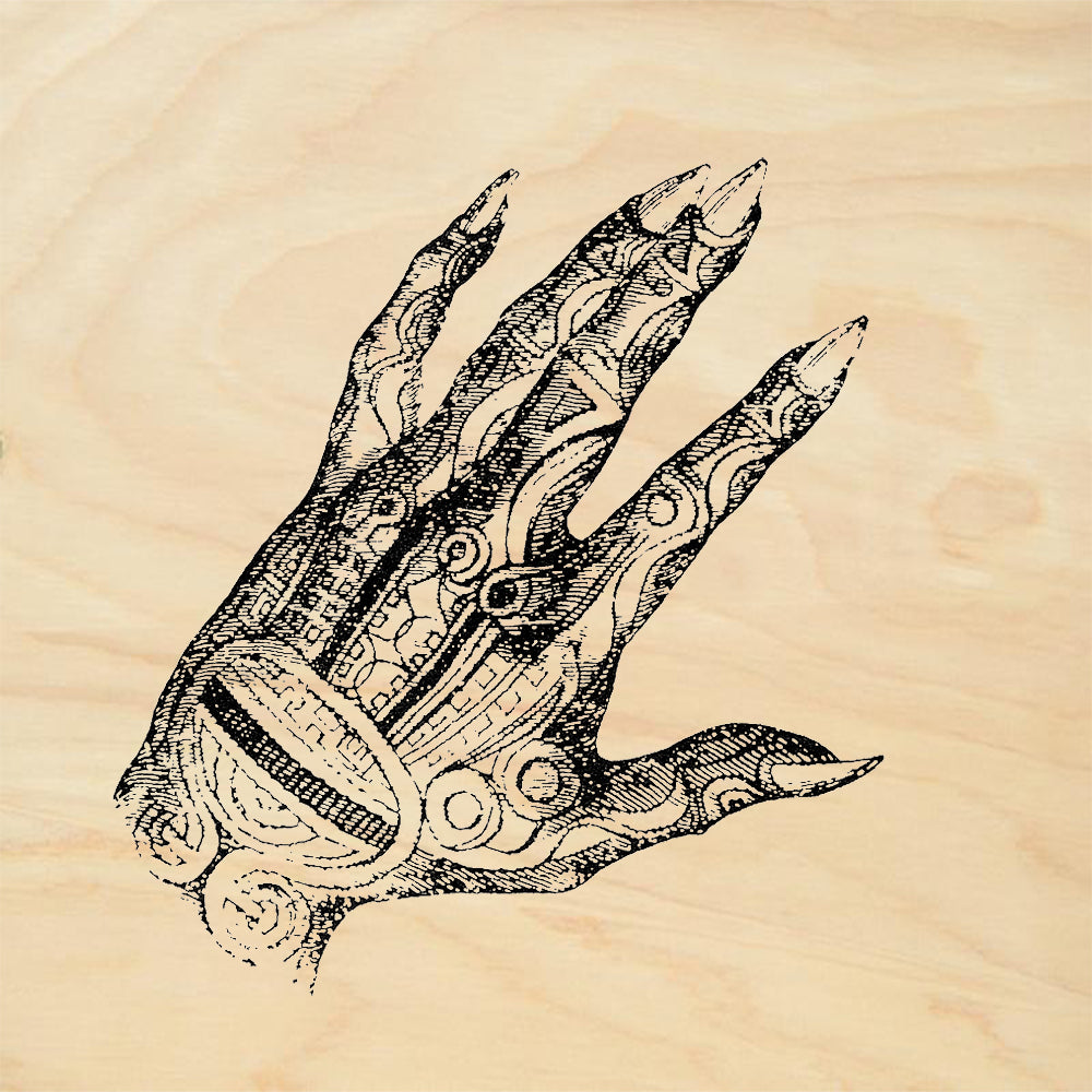 StampaFe Henna Hand Left Mehndi Hamsa Style Rubber Art Stamp