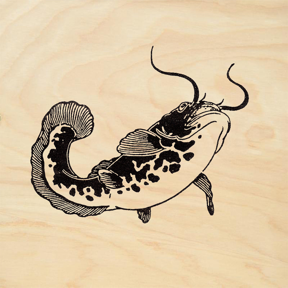 StampaFe Carp Large Right Rubber Art Stamp