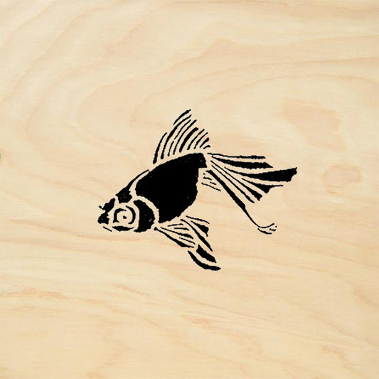 StampaFe Goldfish Little Left Rubber Art Stamp