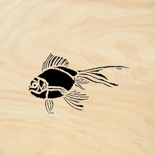 StampaFe Goldfish Fat Small Left Rubber Art Stamp