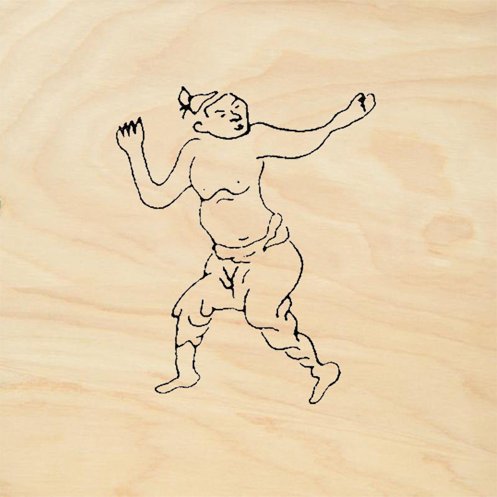 StampaFe Pow Man Wrestling Action Figure Rubber Art Stamp
