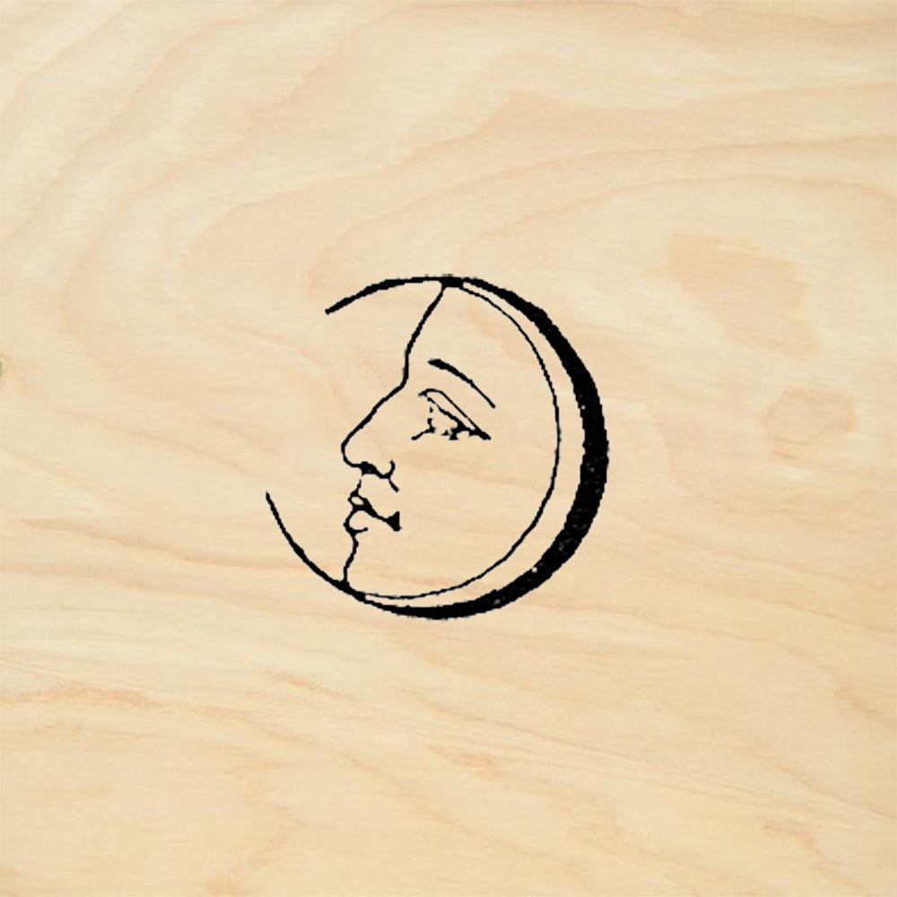 StampaFe Last Quarter Moon Rubber Art Stamp