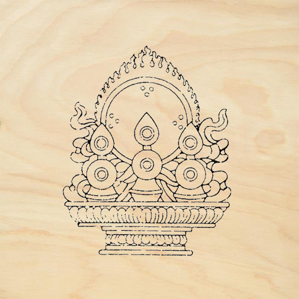 StampaFe Tibetan Mirror Rubber Art Stamp