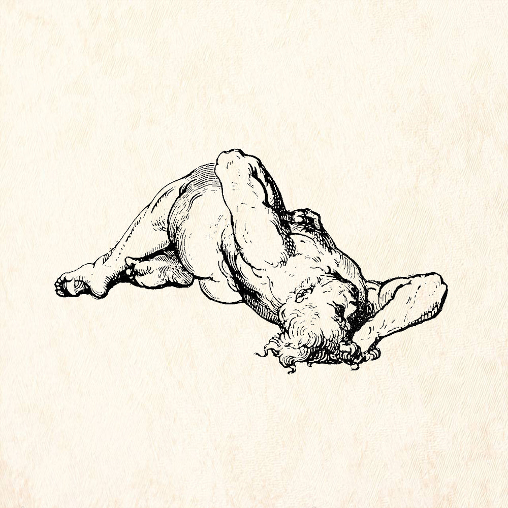 StampaFe Oh No! Man Fallen Backward Figure Rubber Art Stamp