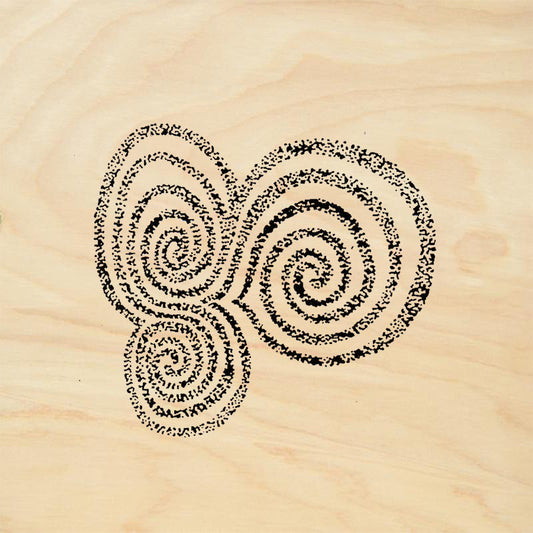 StampaFe Bronze Age Triple Spiral Rubber Art Stamp