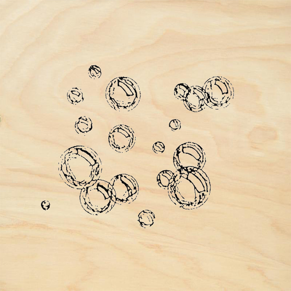 StampaFe Large Bubble Cluster Underwater Bubbles Rubber Art Stamp