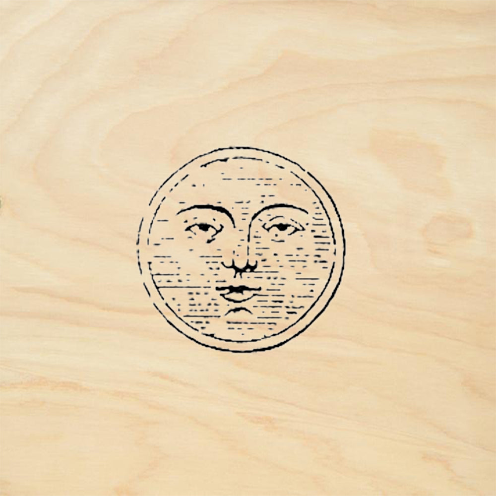 StampaFe Tiny New Moon Face Rubber Art Stamp
