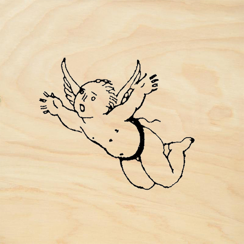 StampaFe Alarmed Cherub Rubber Art Stamp