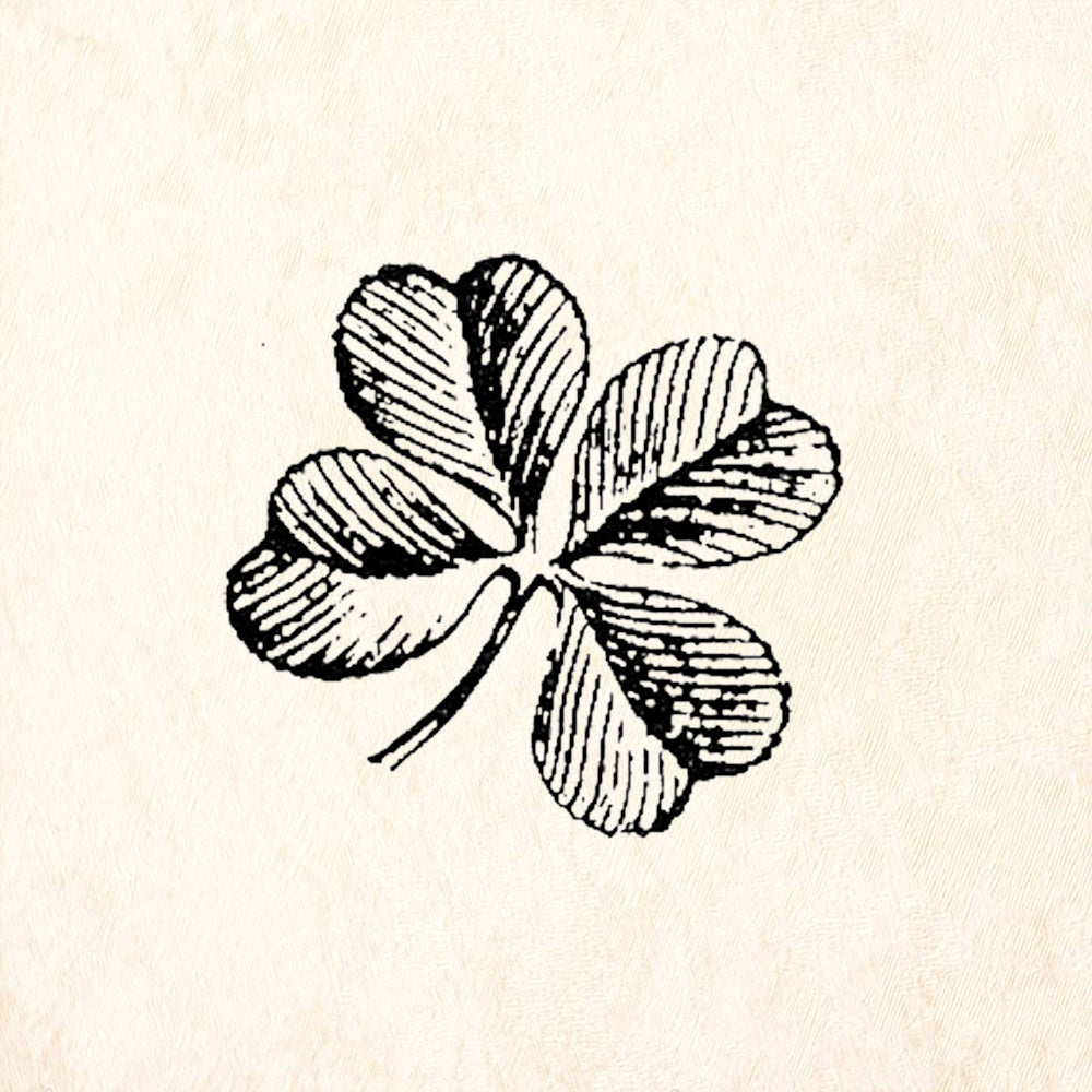 StampaFe Four Leaf Clover Rubber Art Stamp
