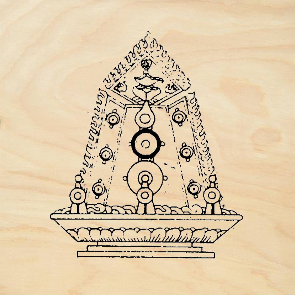 StampaFe Prayer Offering Shrine Rubber Art Stamp