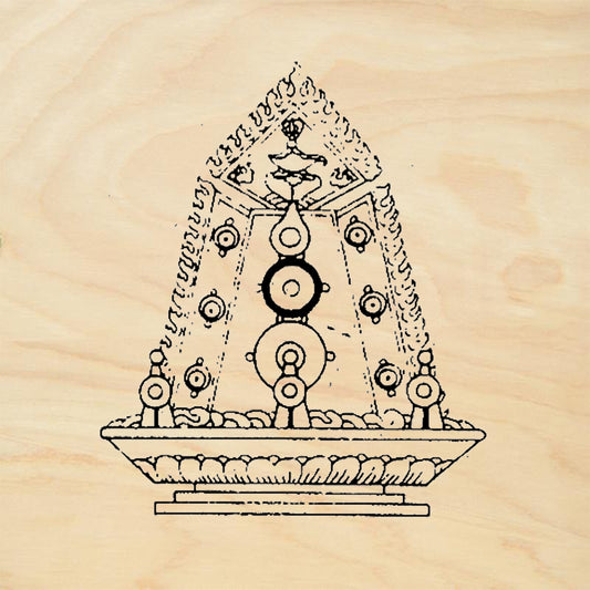StampaFe Prayer Offering Shrine Rubber Art Stamp