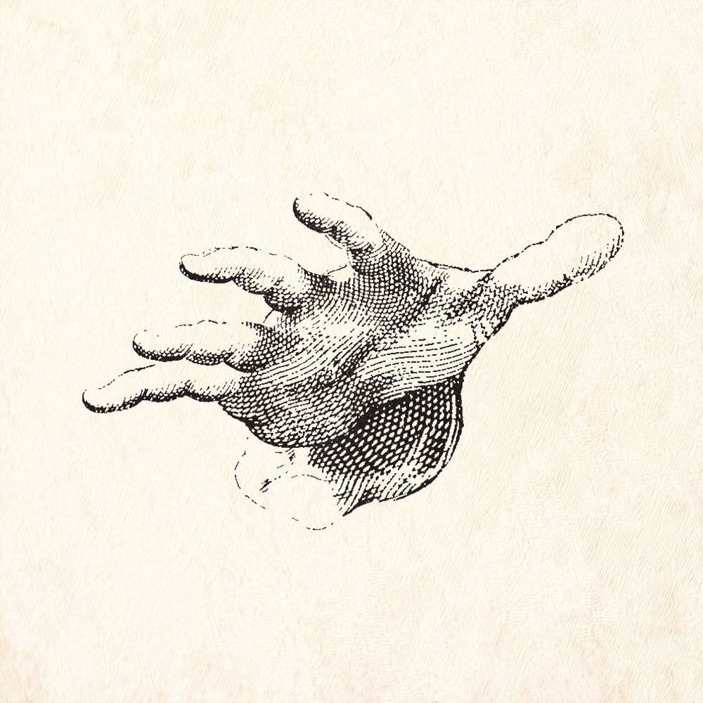 StampaFe Gotcha Hand Rubber Art Stamp