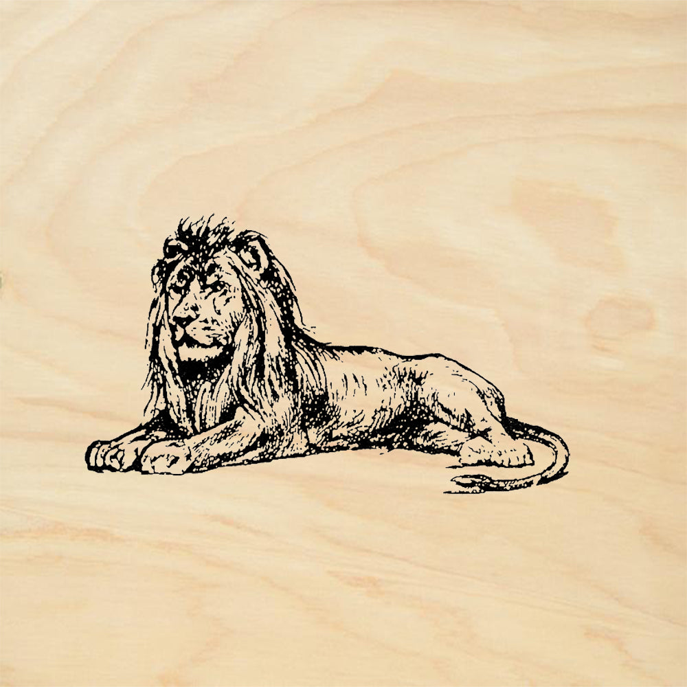 StampaFe Resting Lion Rubber Art Stamp