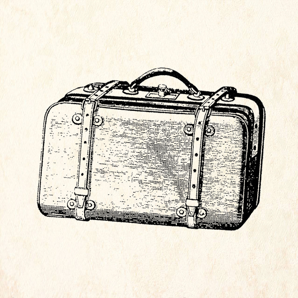 StampaFe Leather Suitcase Rubber Art Stamp