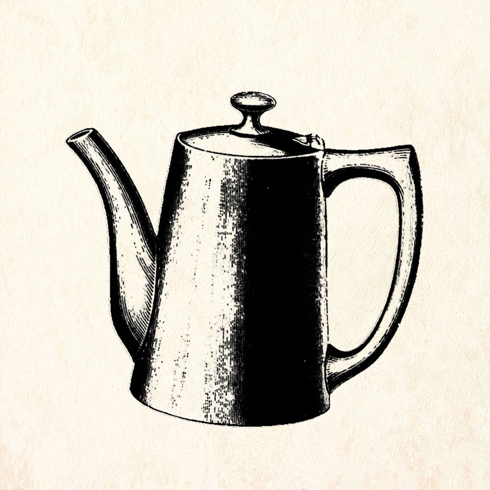 StampaFe Large Coffee Pot Rubber Art Stamp