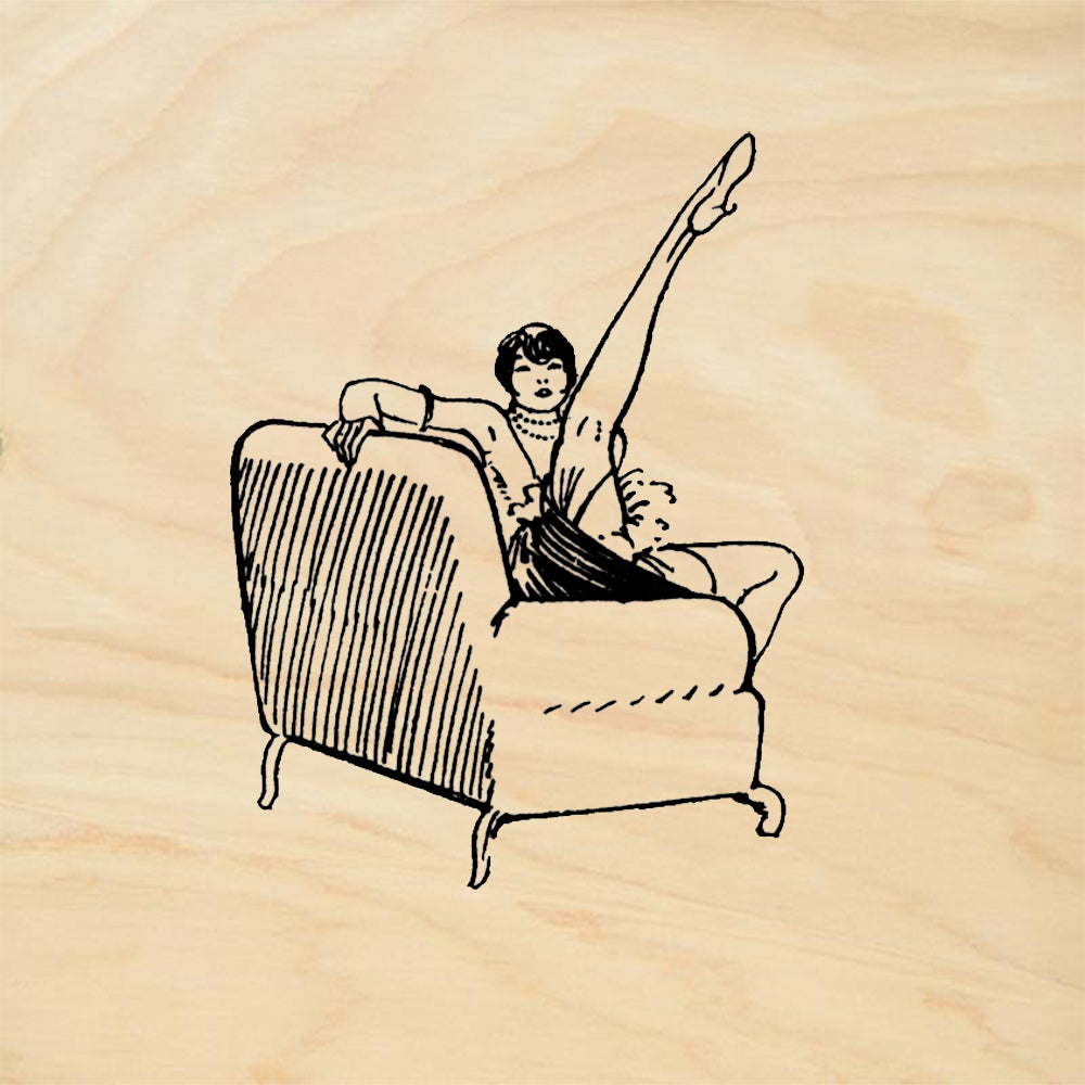 StampaFe Whoopee Lounging Lady Rubber Art Stamp