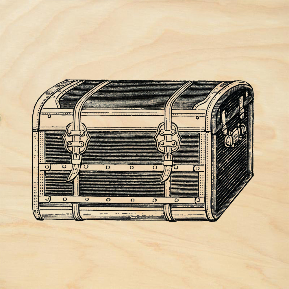 StampaFe Steamer Trunk Rubber Art Stamp