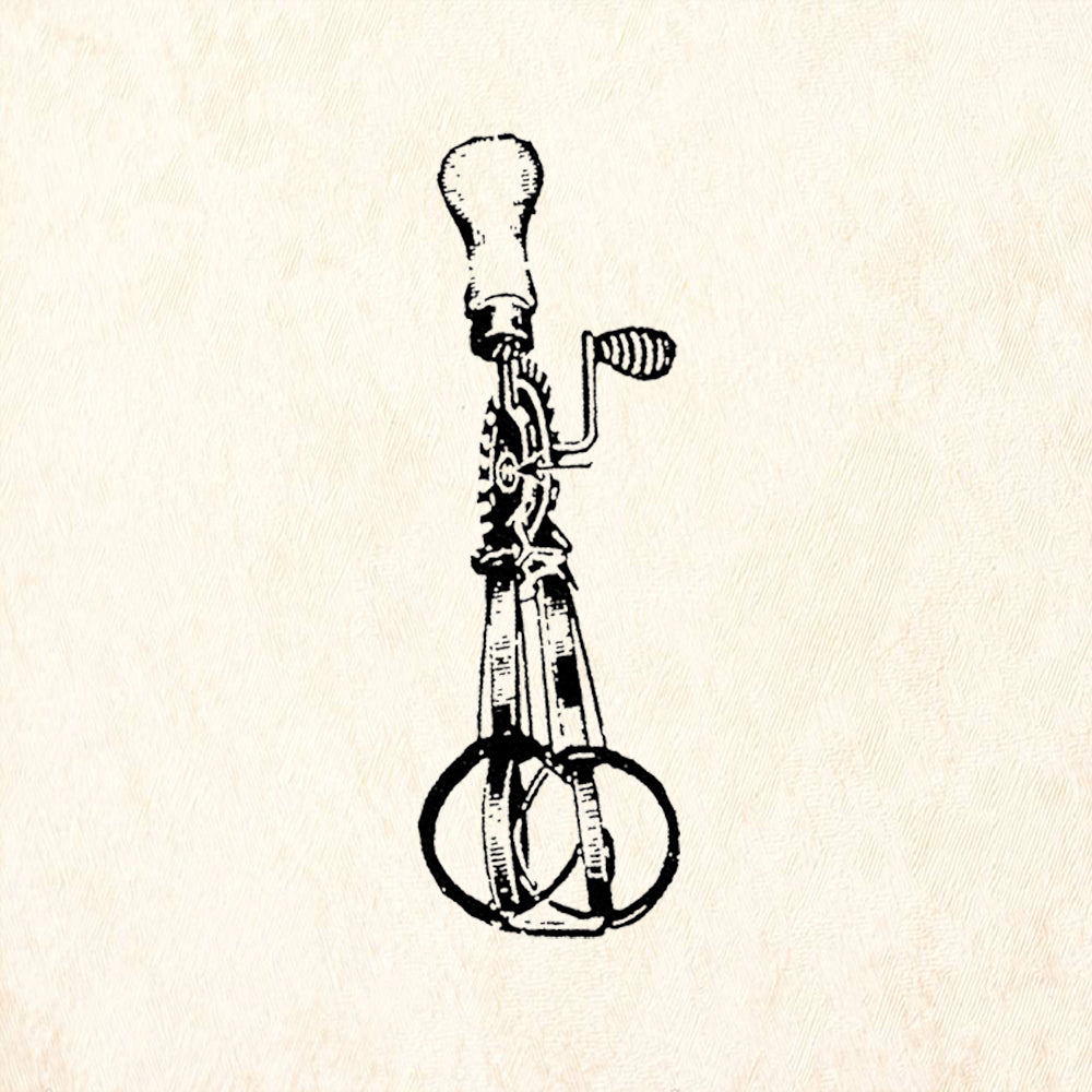 StampaFe Egg Beater Rubber Art Stamp