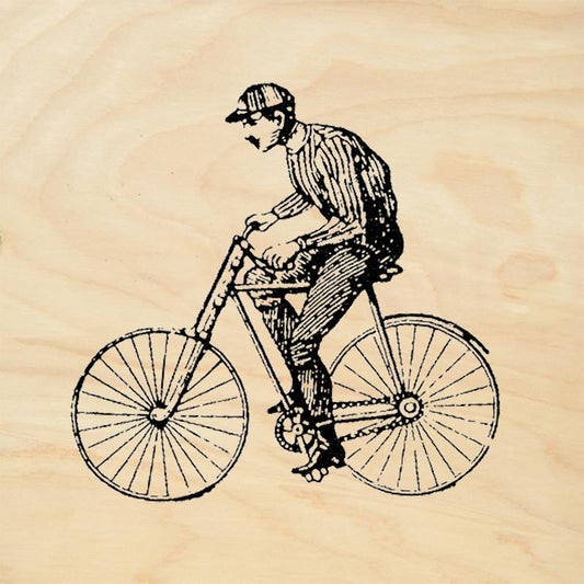 StampaFe Bicycle Rider Rubber Art Stamp